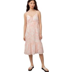 RAILS Delilah Tie Dye Linen Blend Midi Dress